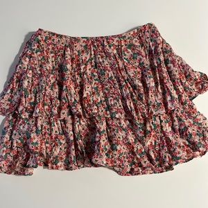 PINK MULTI-COLOR SKIRT // ZARA